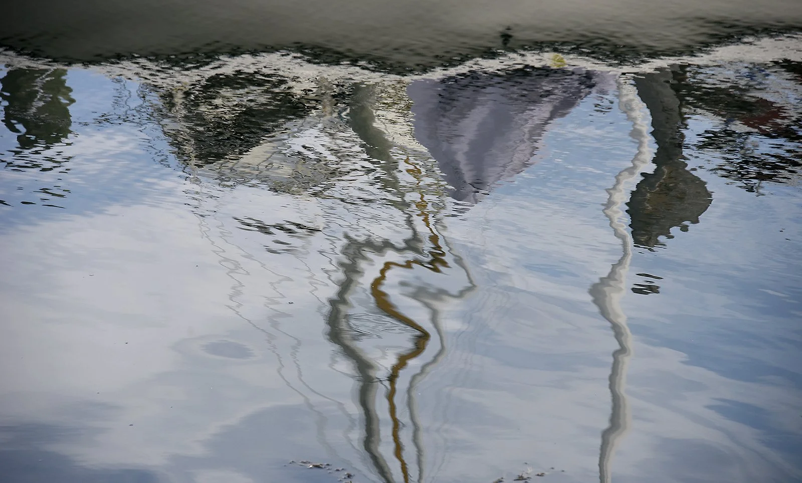 Rockland Maine ferry port reflection