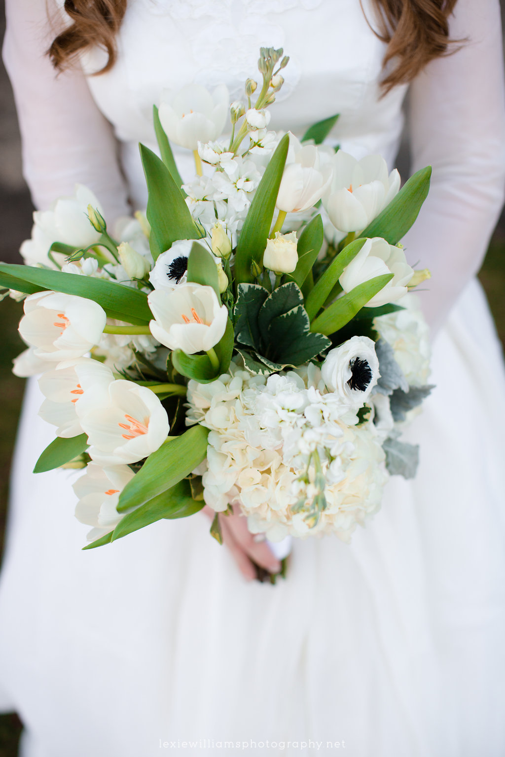Photo from a fun early March wedding taken by Lexie Williams Photography . Boquet done by Camille's Floral .