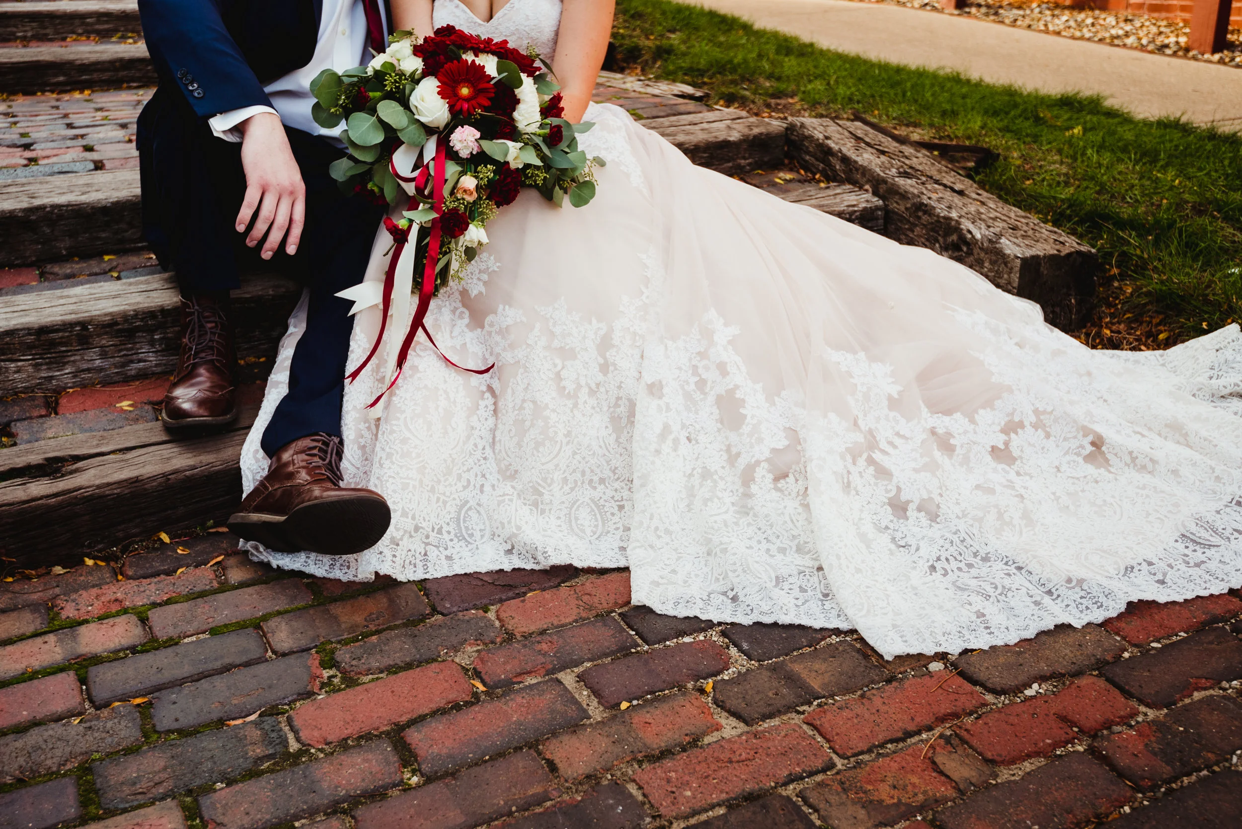 The brick pathway. Photo by Shelby Chari Photography .