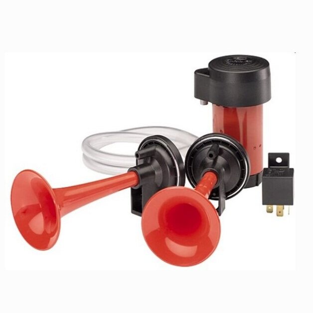 HELLA 003001651 2-Trumpet 12V Air Horn Kit Twin Tone — PartsHubDirect
