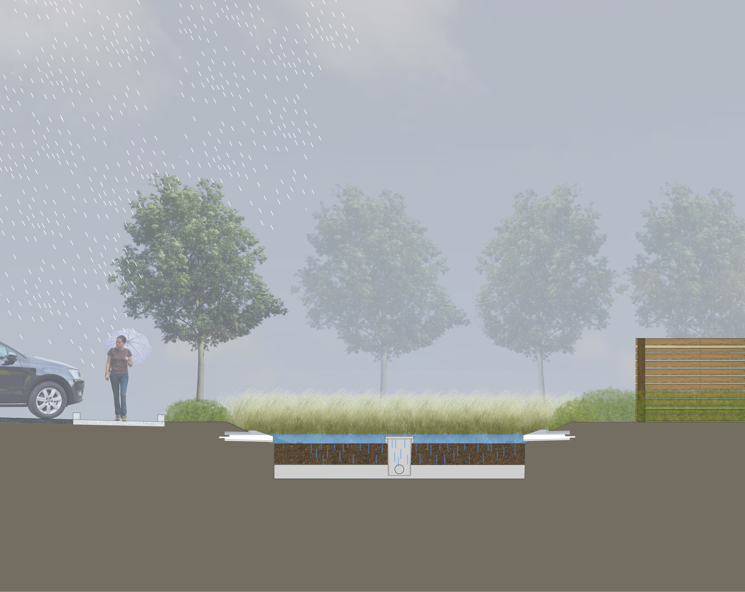 Bioretention Treatment Planter Diagram