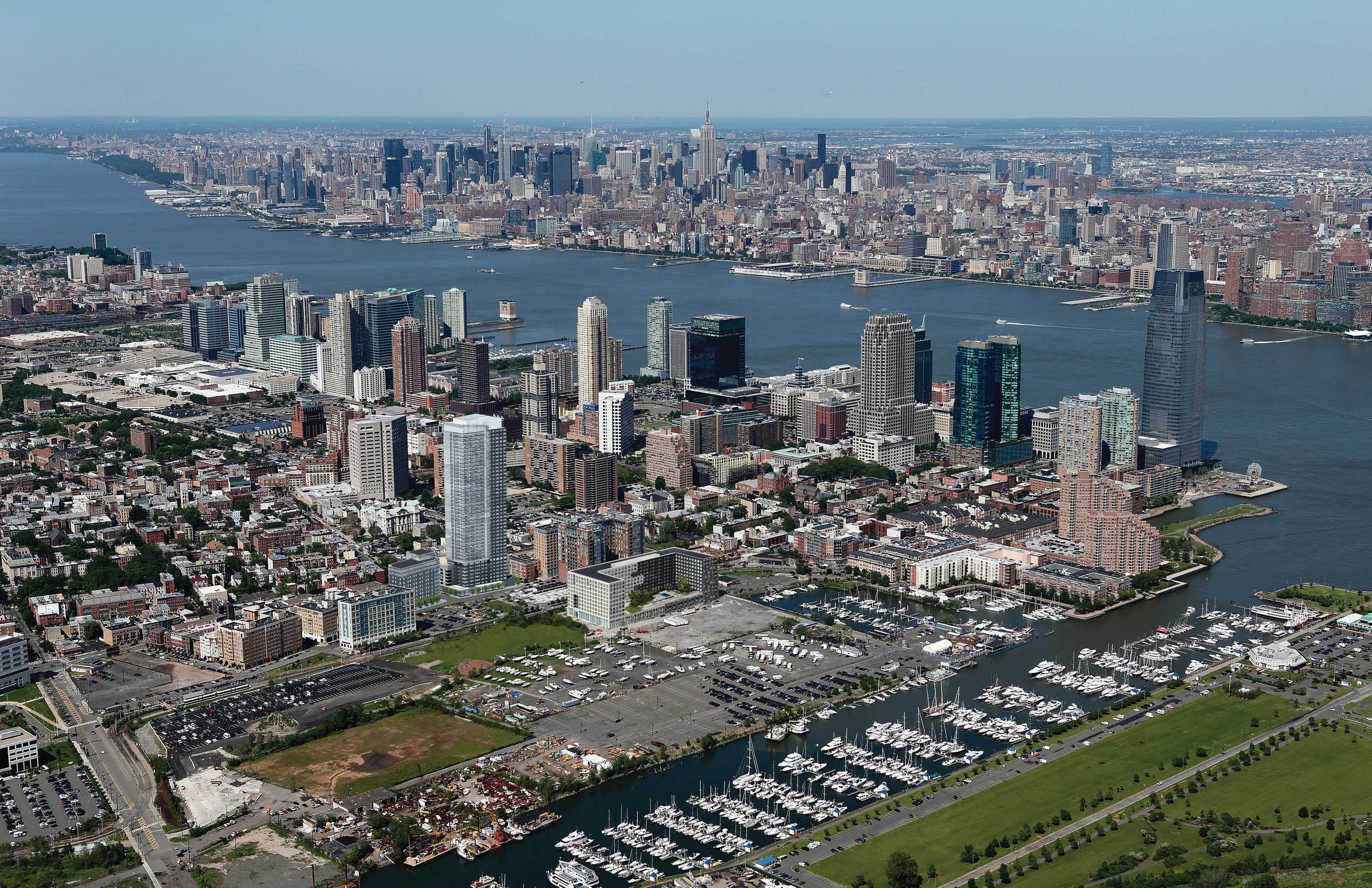 aerial of jersey city