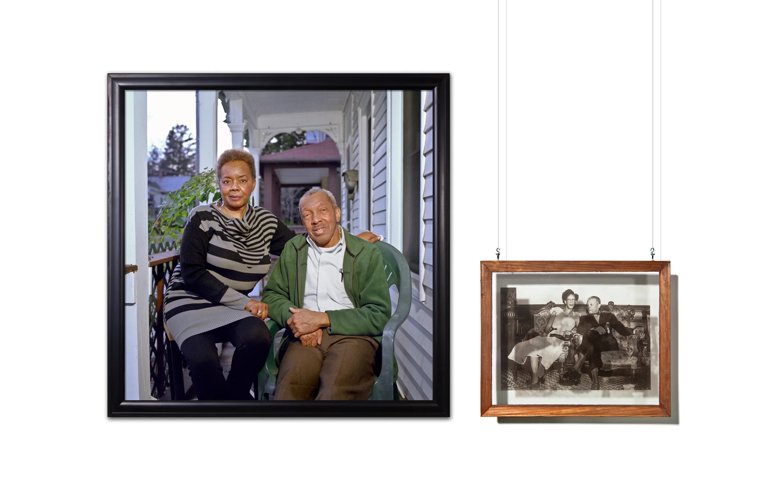 EVERYONE LOOKED FORWARD TO THE ANNUAL ELK’S DANCE AT THE CASINO MIKE & SABRA PLASKETT I’VE GOT A HOME SERIES CHROMIRA PRINT FROM COLOR NEGATIVE AND TRANSPARENCY MOUNTED ON GLASS IN WOOD HOLDER FALL 2011, 20” X 20”, 8”X10”
