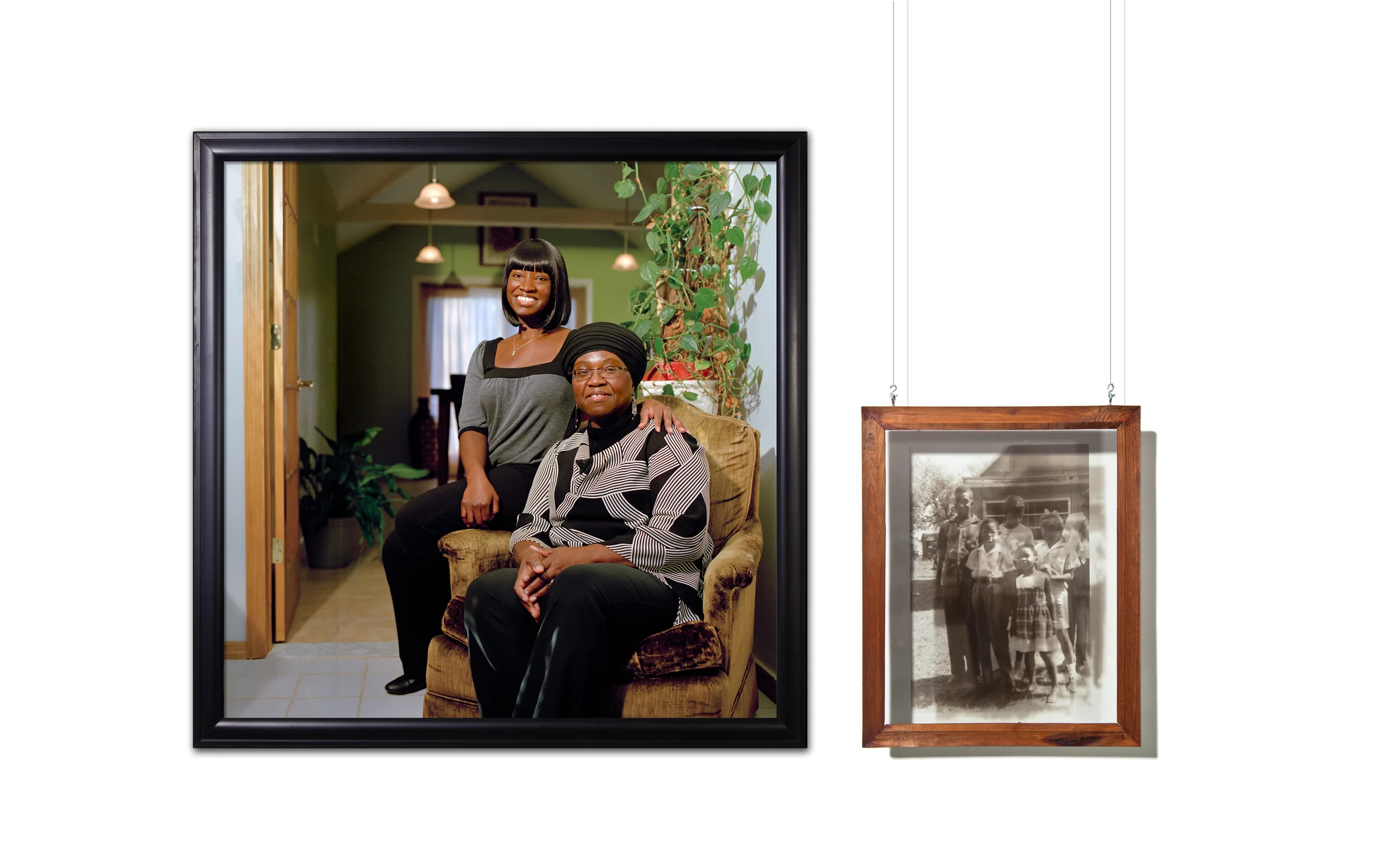 THE YOUNG COUSINS COULD REGULARLY BE FOUND PLAYING IN THE BACKYARD OF 23 DOTEN. JOYCE RODRIQUEZ & DAUGHTER JETUAN I’VE GOT A HOME SERIES CHROMIRA PRINT FROM COLOR NEGATIVE AND TRANSPARENCY MOUNTED ON GLASS IN WOOD HOLDER FALL 2011, 20” X 20”, 8”X10”