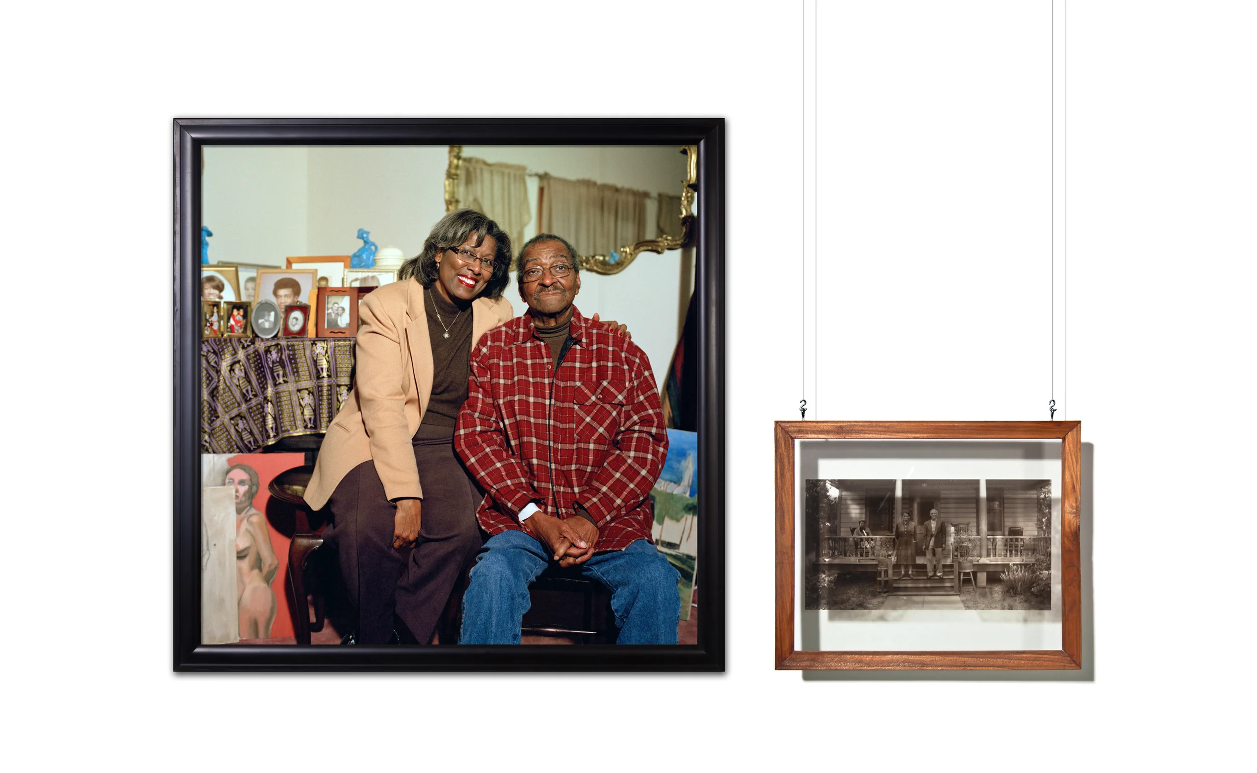 THE LARGE FAMILY’S PROPERTY WAS FONDLY REFERRED TO AS “THE FARM” ROY AND MAXINE WASHINGTON I’VE GOT A HOME SERIES CHROMIRA PRINT FROM COLOR NEGATIVE AND TRANSPARENCY MOUNTED ON GLASS IN WOOD HOLDER FALL 2011, 20” X 20”, 8”X10”