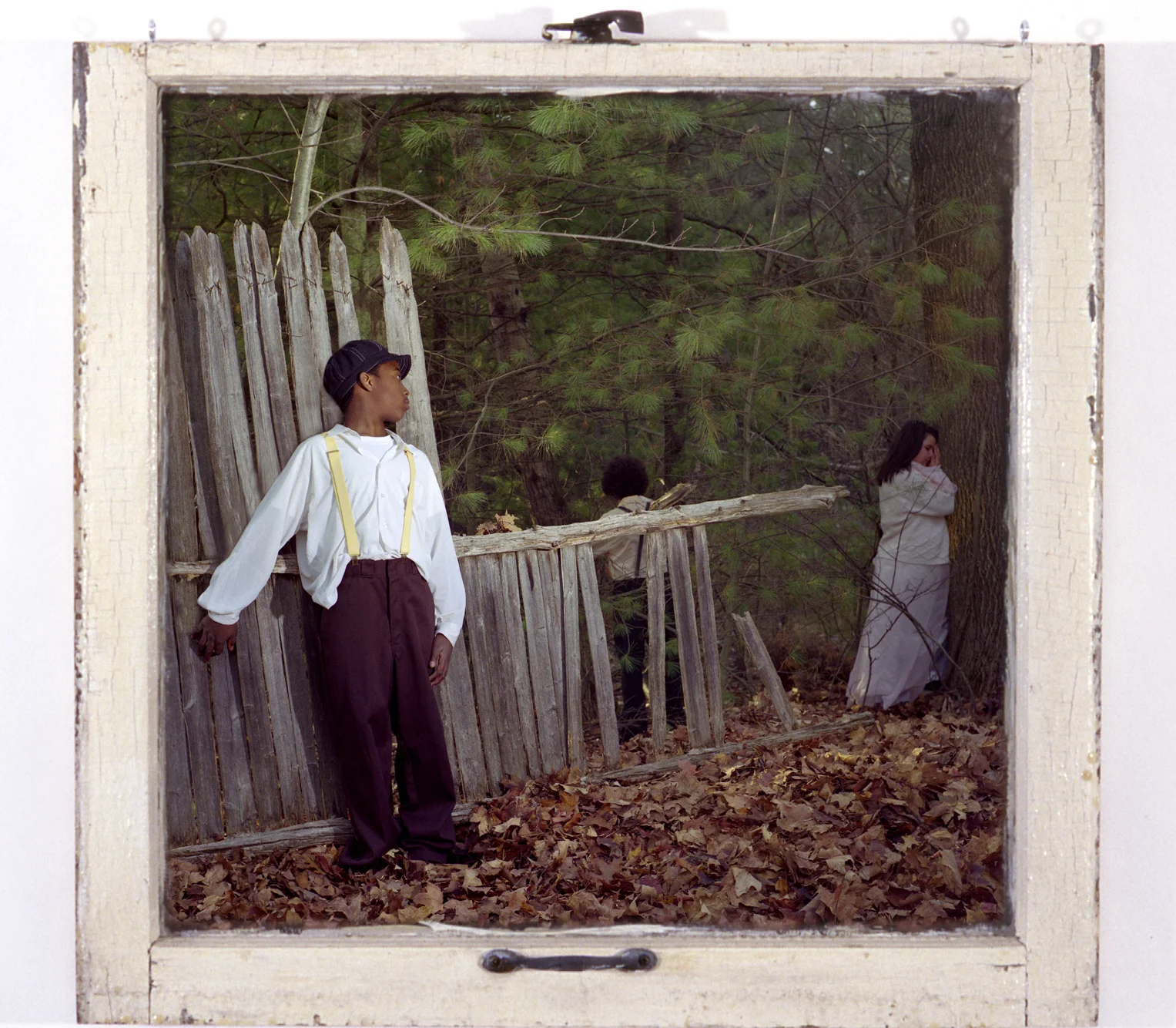 The People Could Fly color print in window Spring 2002, 28”x28” 
