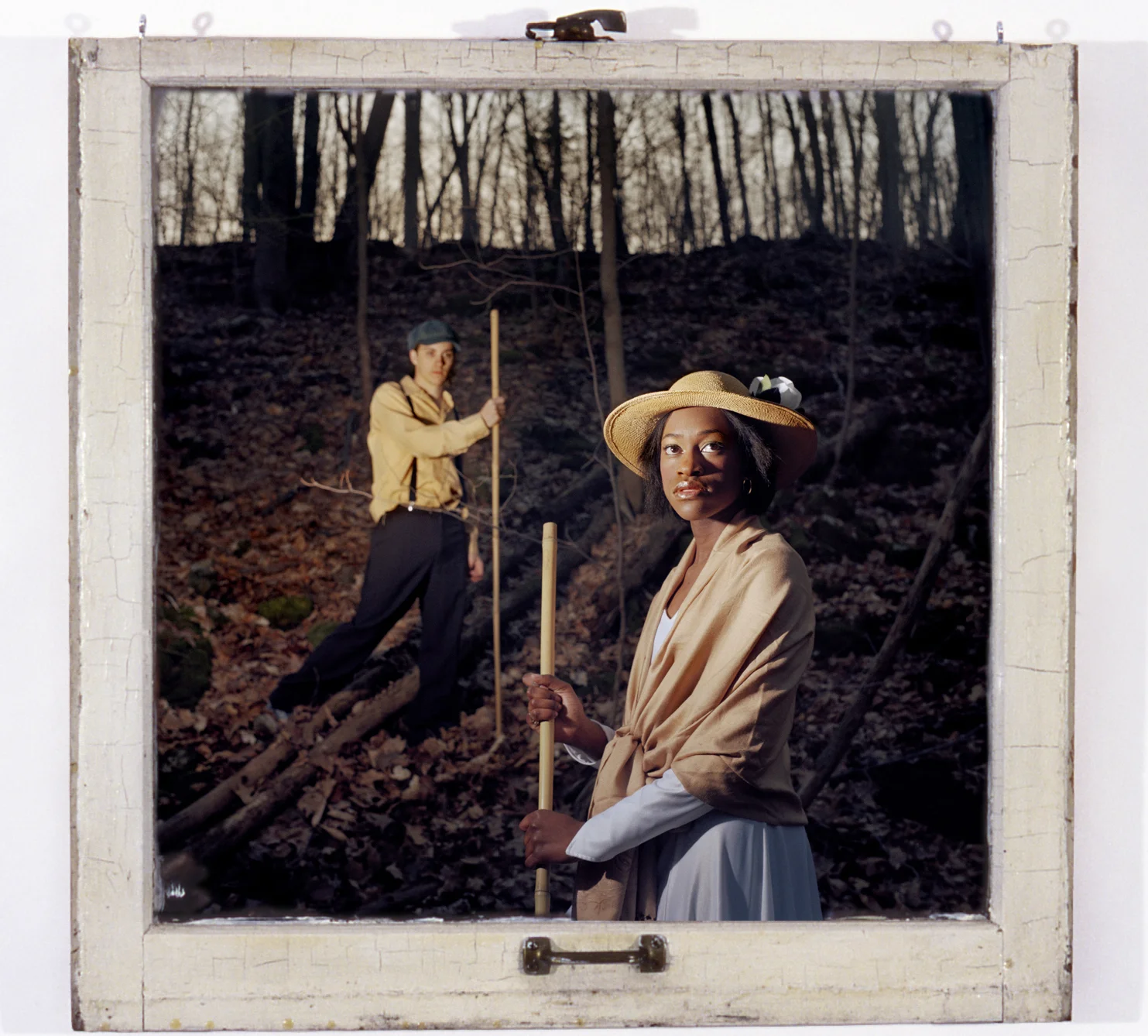 Steal Away color print in window Spring 2002, 28”x28”