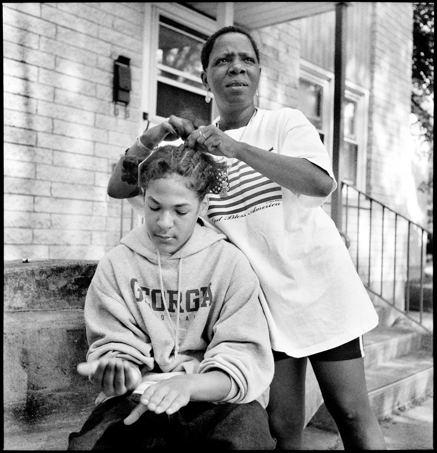 Hair Chronicles: Kim & Deshone gelatin silver print c.2003