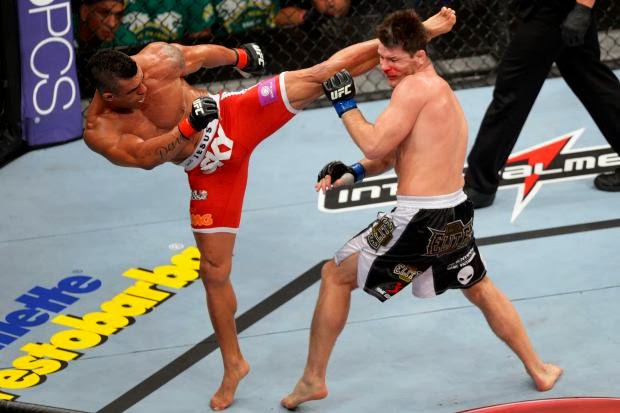 Vitor Belfort KO's Michael Bisping in spectacular fashion