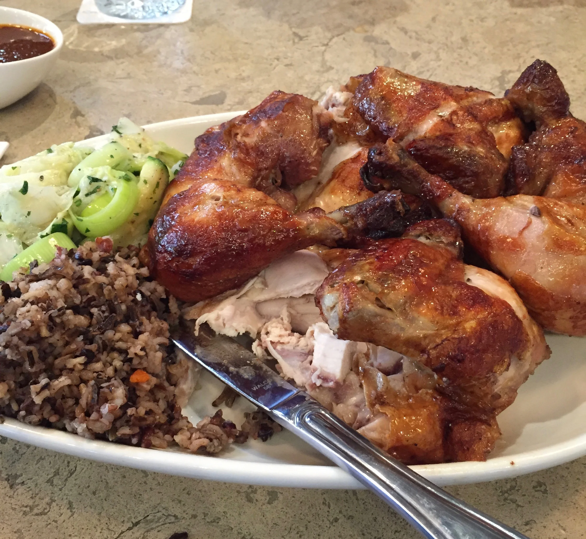  This was seriously the most amazing rotisserie chicken I ever had.  