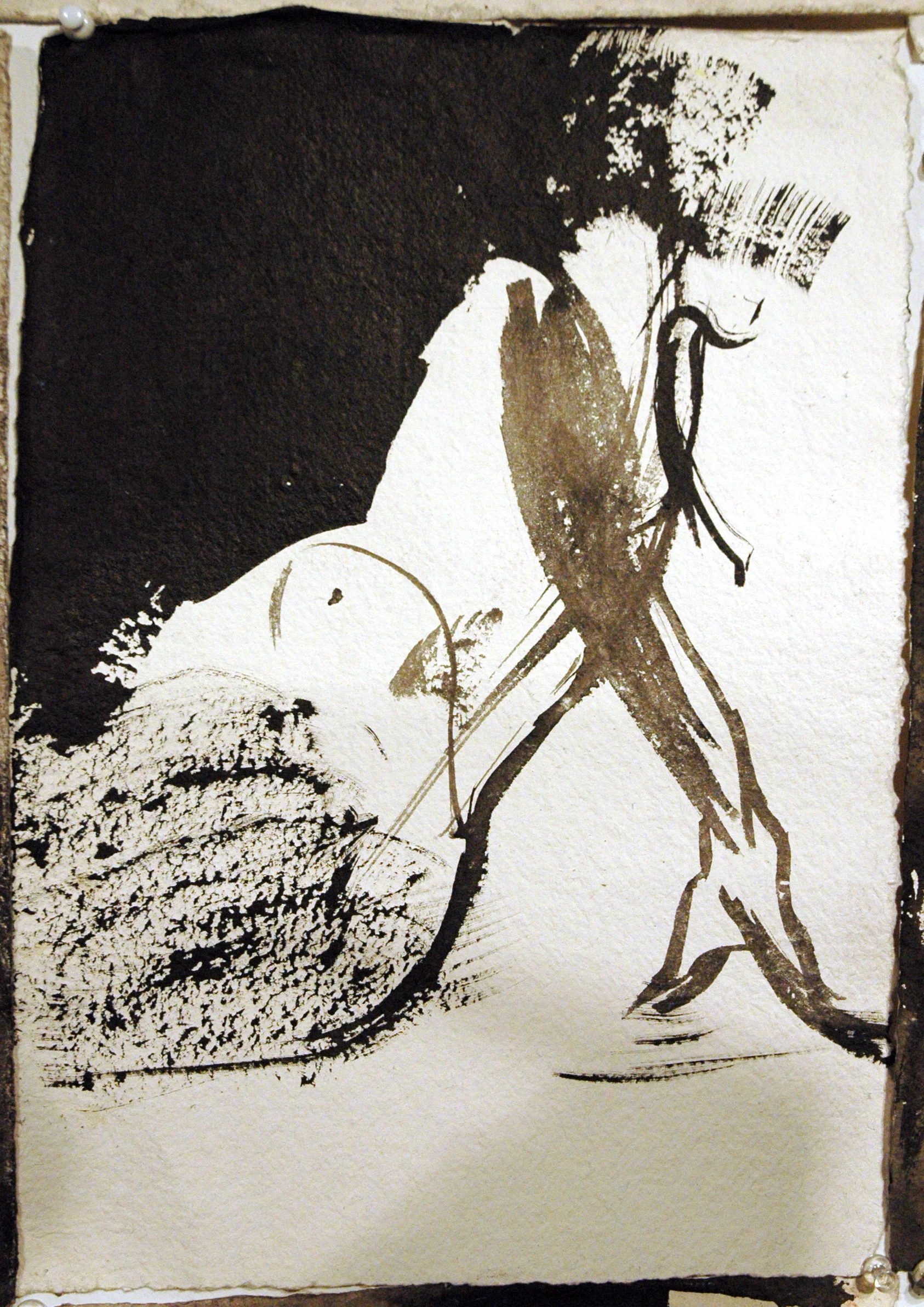  15” x 11”  Japanese Sumi Ink, Heavy weight paper 