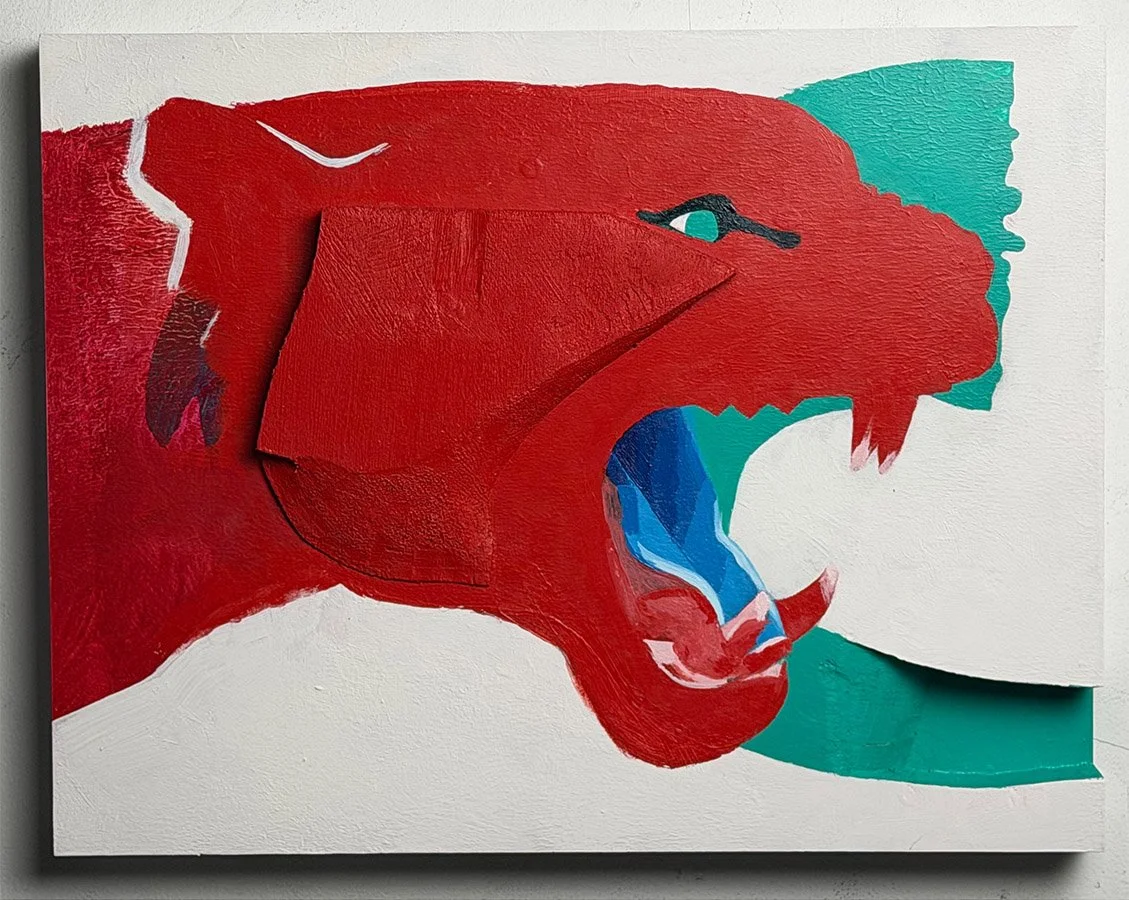  2026  acrylic paint, wood  14 × 18 × 2 in. (36 × 46 × 5 cm) 