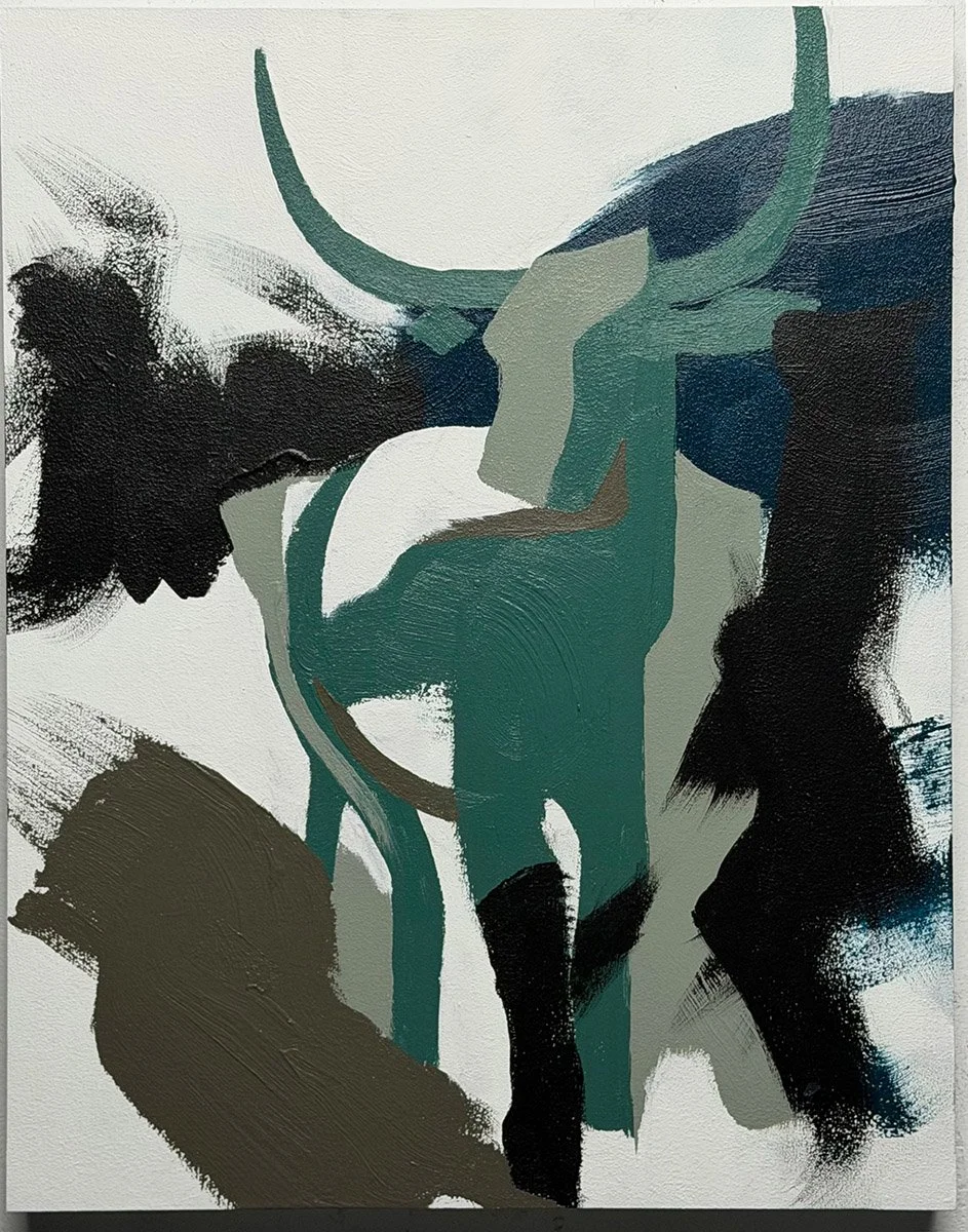  2026  acrylic paint, wood  14 × 18 × 1.5 in. (36 × 46 × 3.8 cm) 