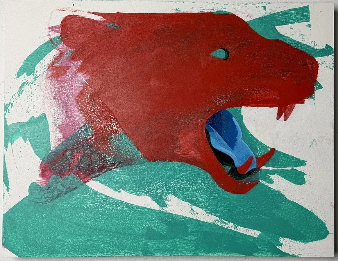  2026  acrylic paint, wood  14 × 18 × 1.5 in. (36 × 46 × 3.8 cm) 