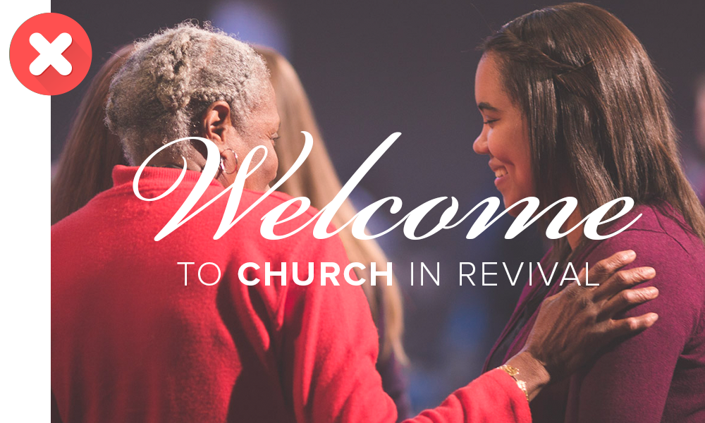 Avoid using formal script fonts. This one looks like it could be used for weddings and other formal gatherings instead of a casual Sunday service.