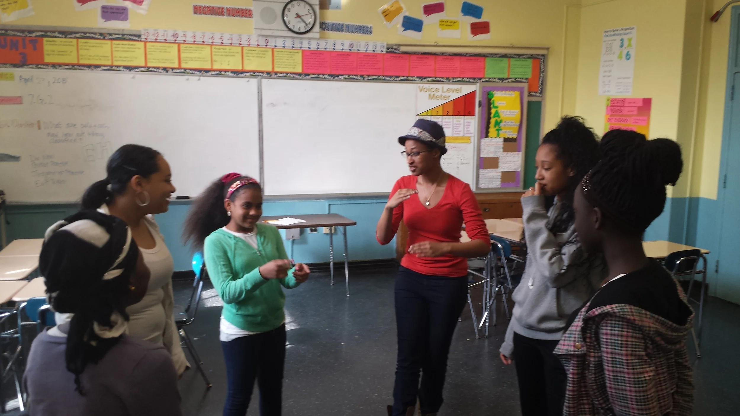 Liz Morgan as a Lead Teaching Artist with The Other Side NYC at Citizen Schools