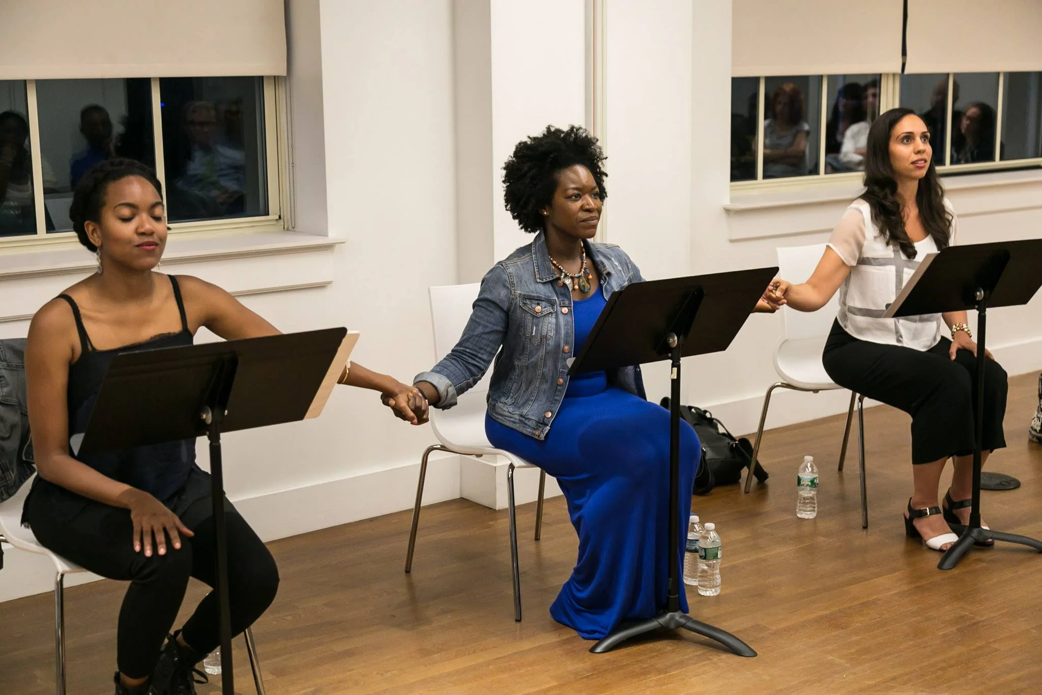 Whitney White, Crystin Gilmore and Jenna Bosco as the "Sistas" in Liz Morgan's The Clark Doll at Rising Circle