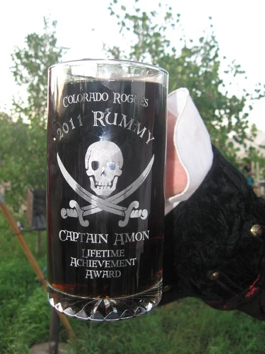 Colorado Rogues- Engraved Glass Stein
