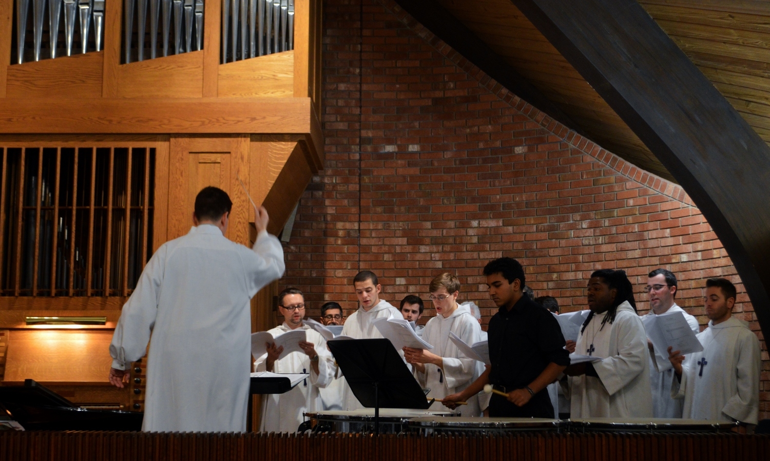 Members of St. Timothy's Men's Choir at a recent service