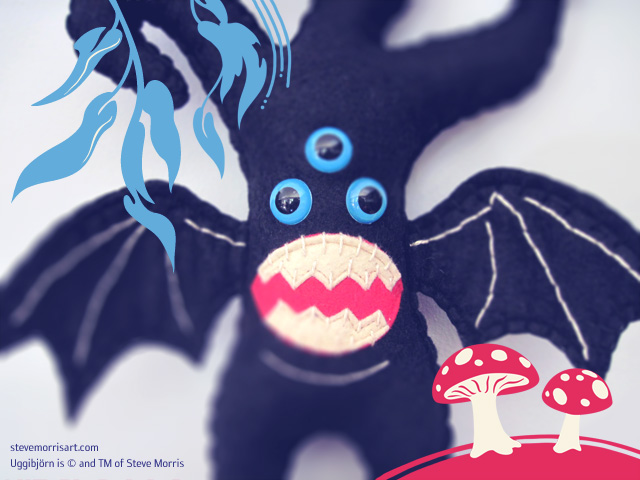 Uggibjörn ( pictured above ) is a plushie, based on a character from my Butterbroda series.