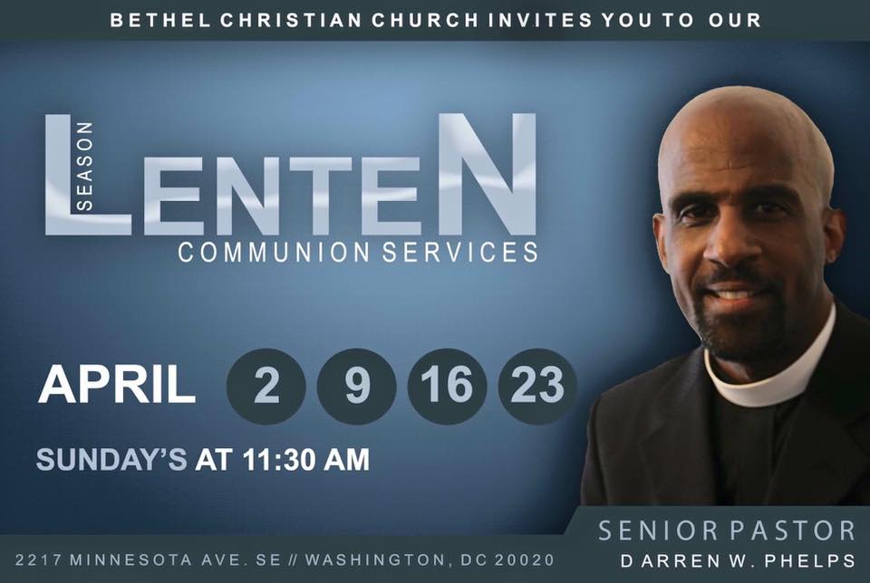 2017 Lenten Season Communion - Sundays April 2, 9, 16 & 23