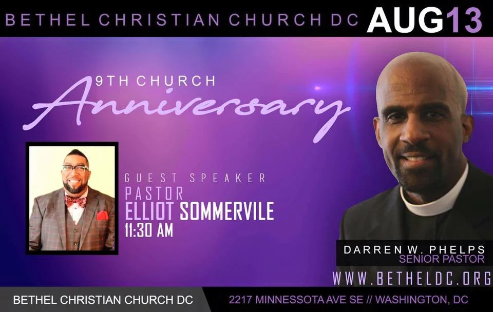 August 13, 2017 - 9th Church Anniversary. Pastor Elliot Sommerville preaching.