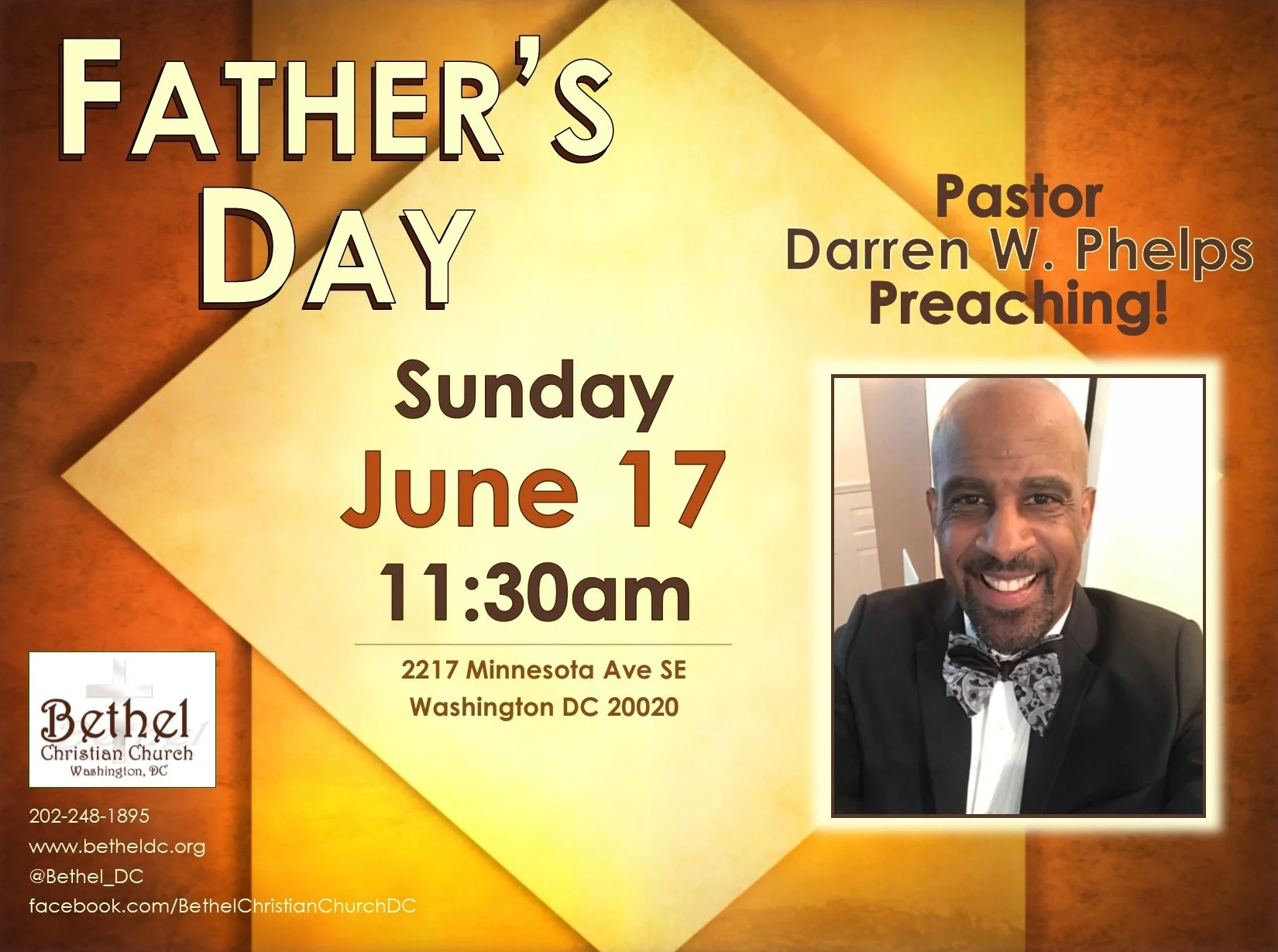 June 17, 2018 - Father's Day. Pastor Darren preaching.
