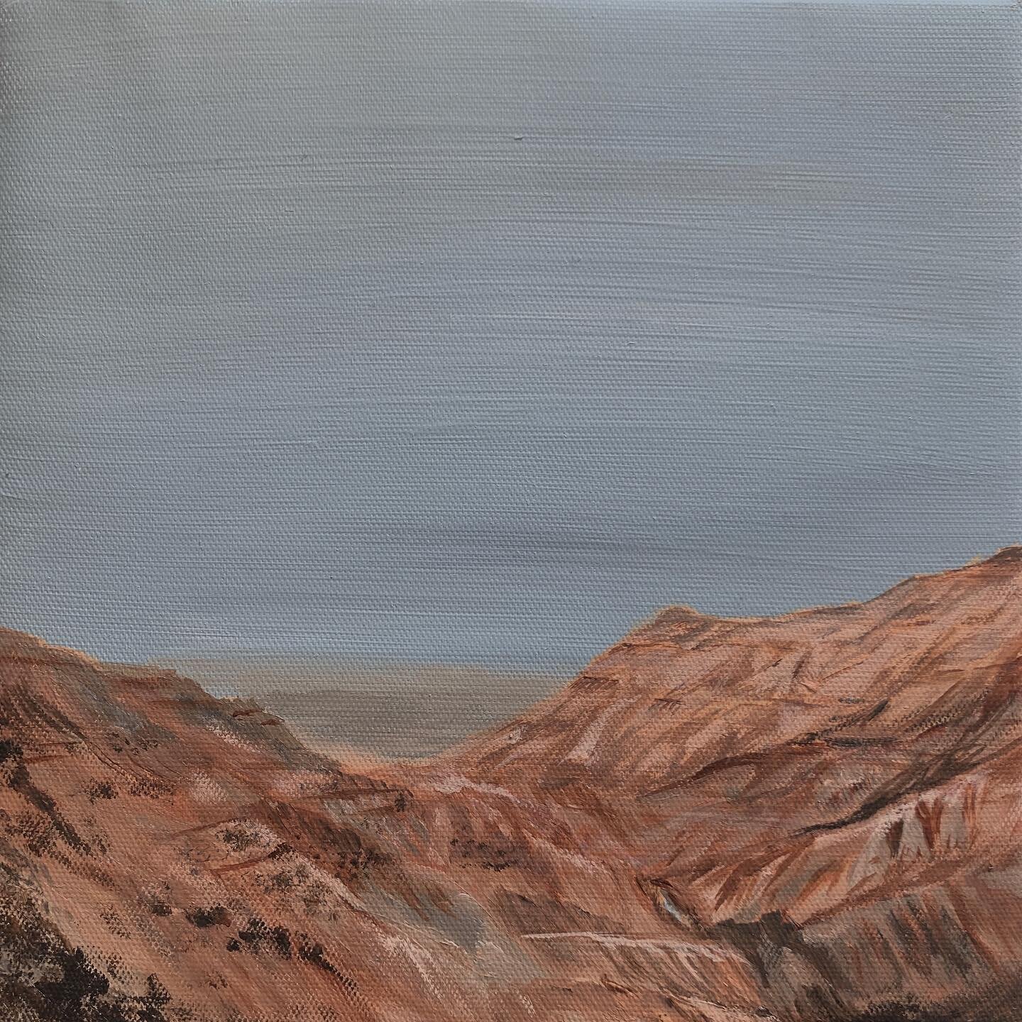 jordan valley near jericho. acrylic on canvas, 2020