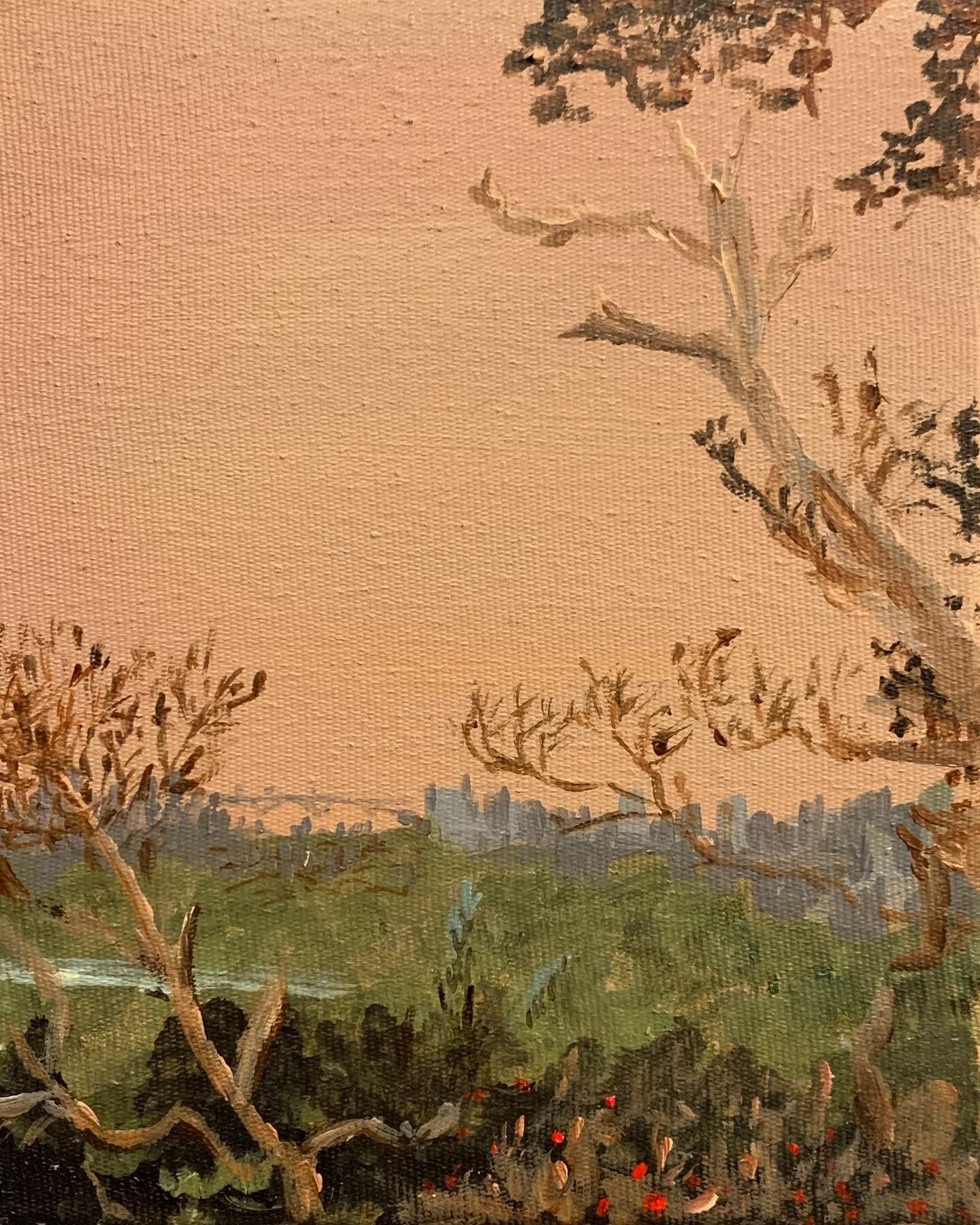 view from the hill. acrylic on canvas, 2020