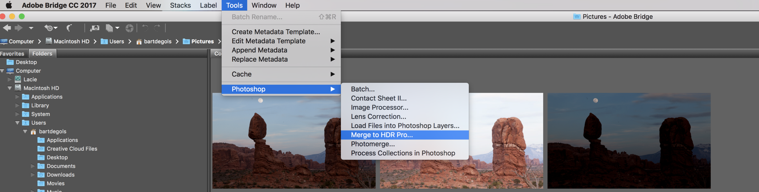 I use Adobe Bridge and photoshop to blend my exposures together. 