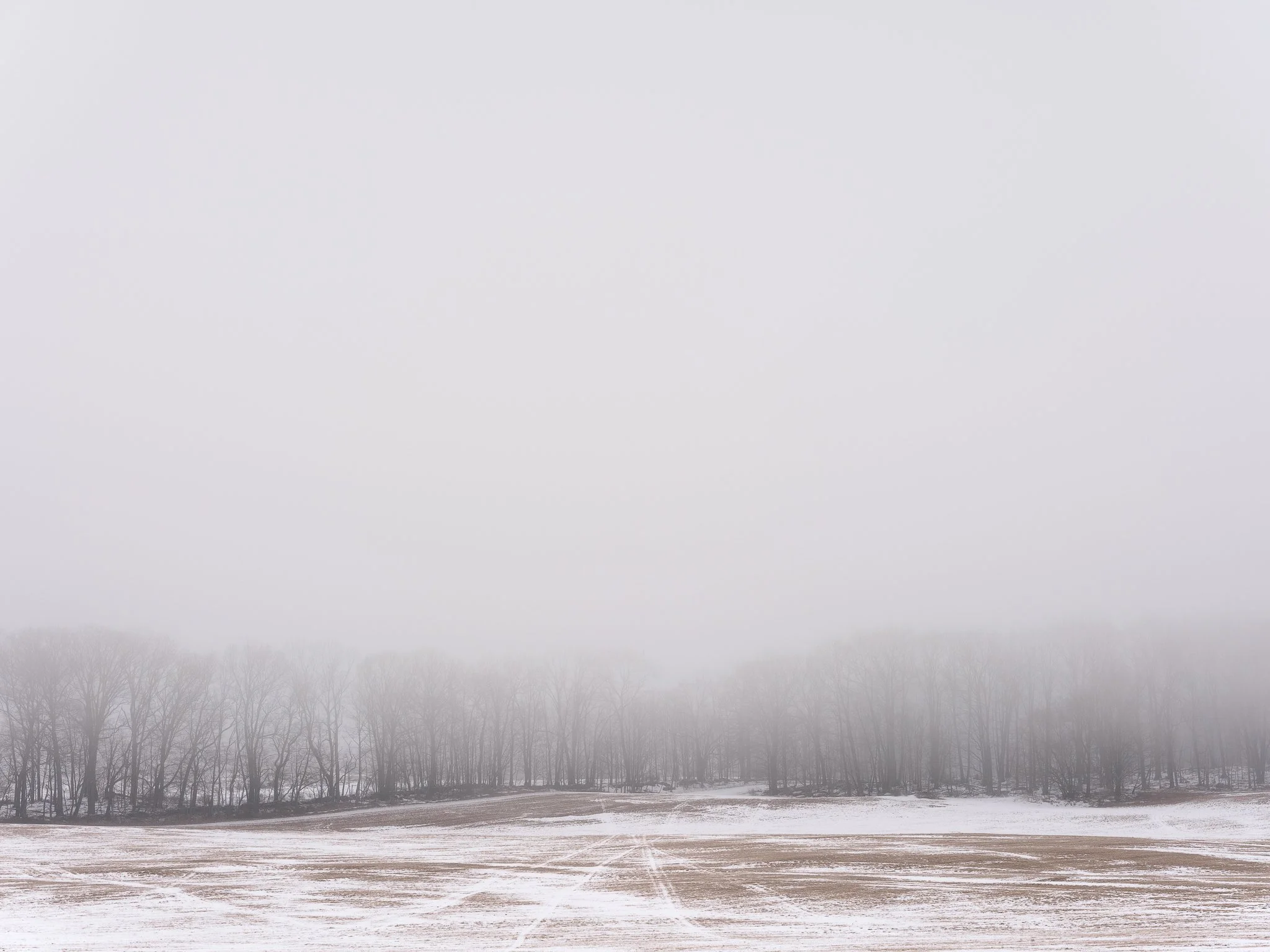 Snowmobile tracks, NY