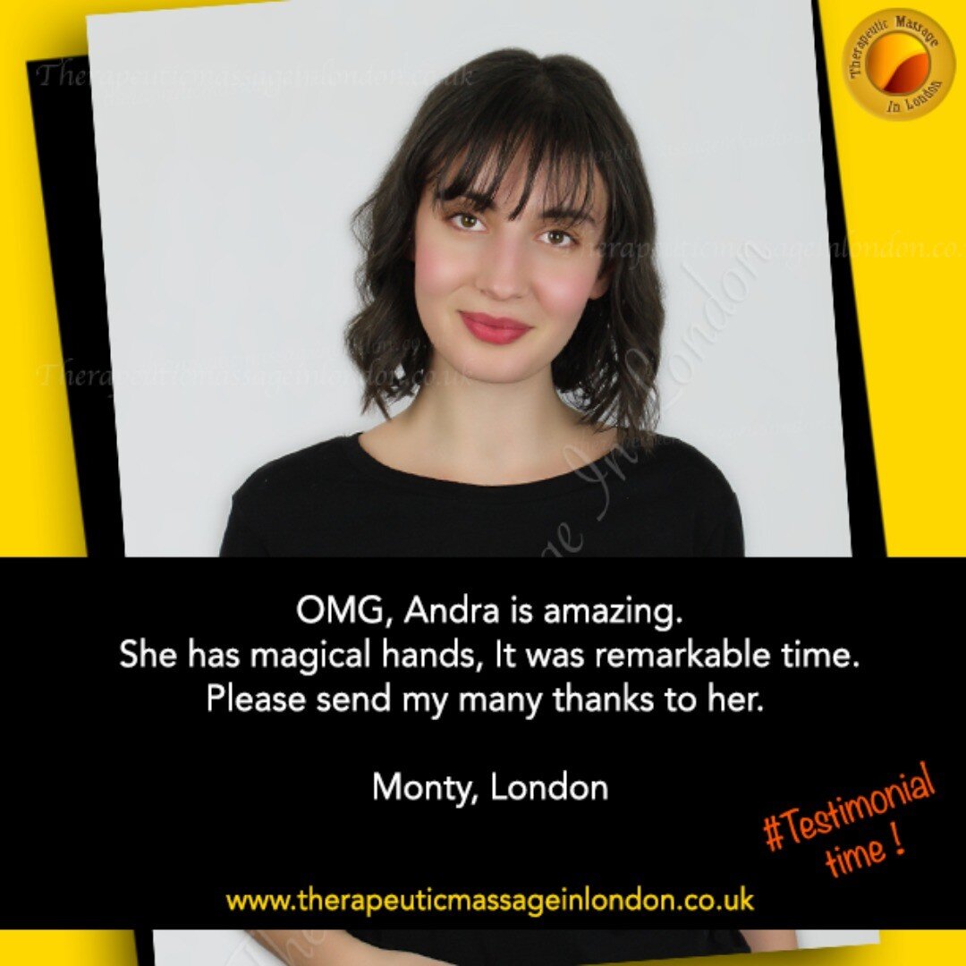#testimonial time ! Thank you very much Monty. Andra is one of our best therapists ^^ . Book Andra in our website above. Have a great Sunday! #happy #massage #relax with the #tmlteam 💖