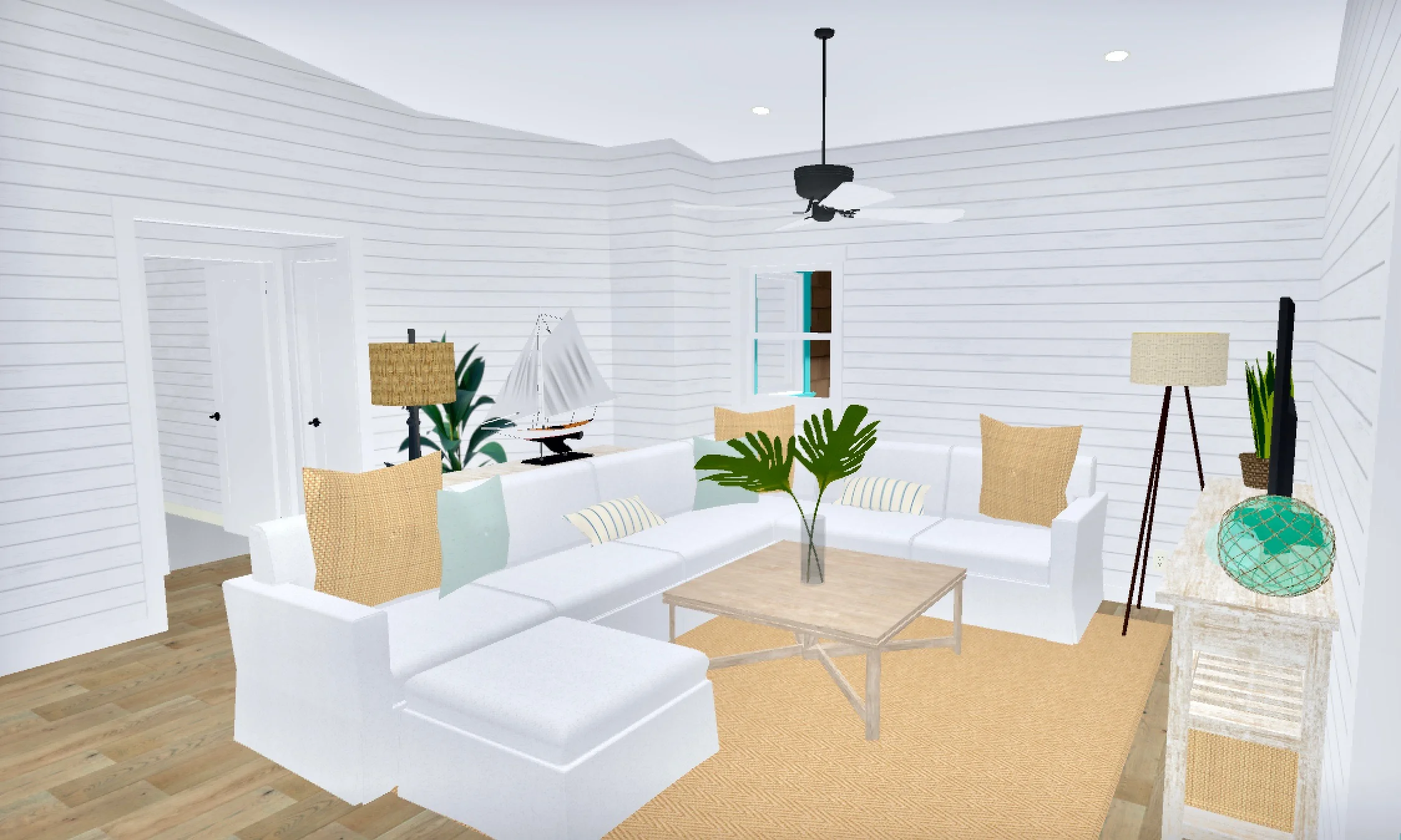 Beach Bungalow Living Room