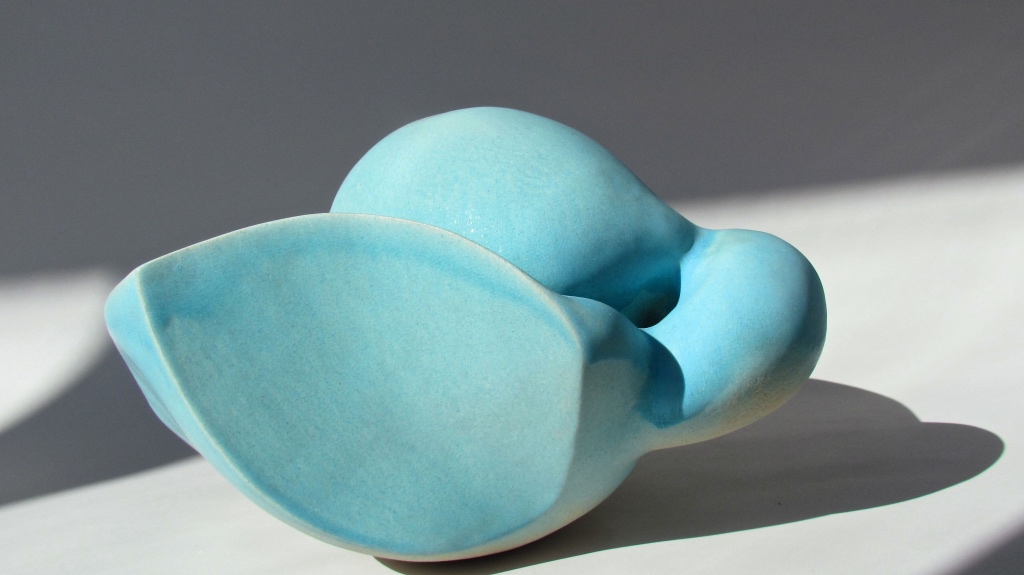 going out and going in again: blue, ceramic, 2015