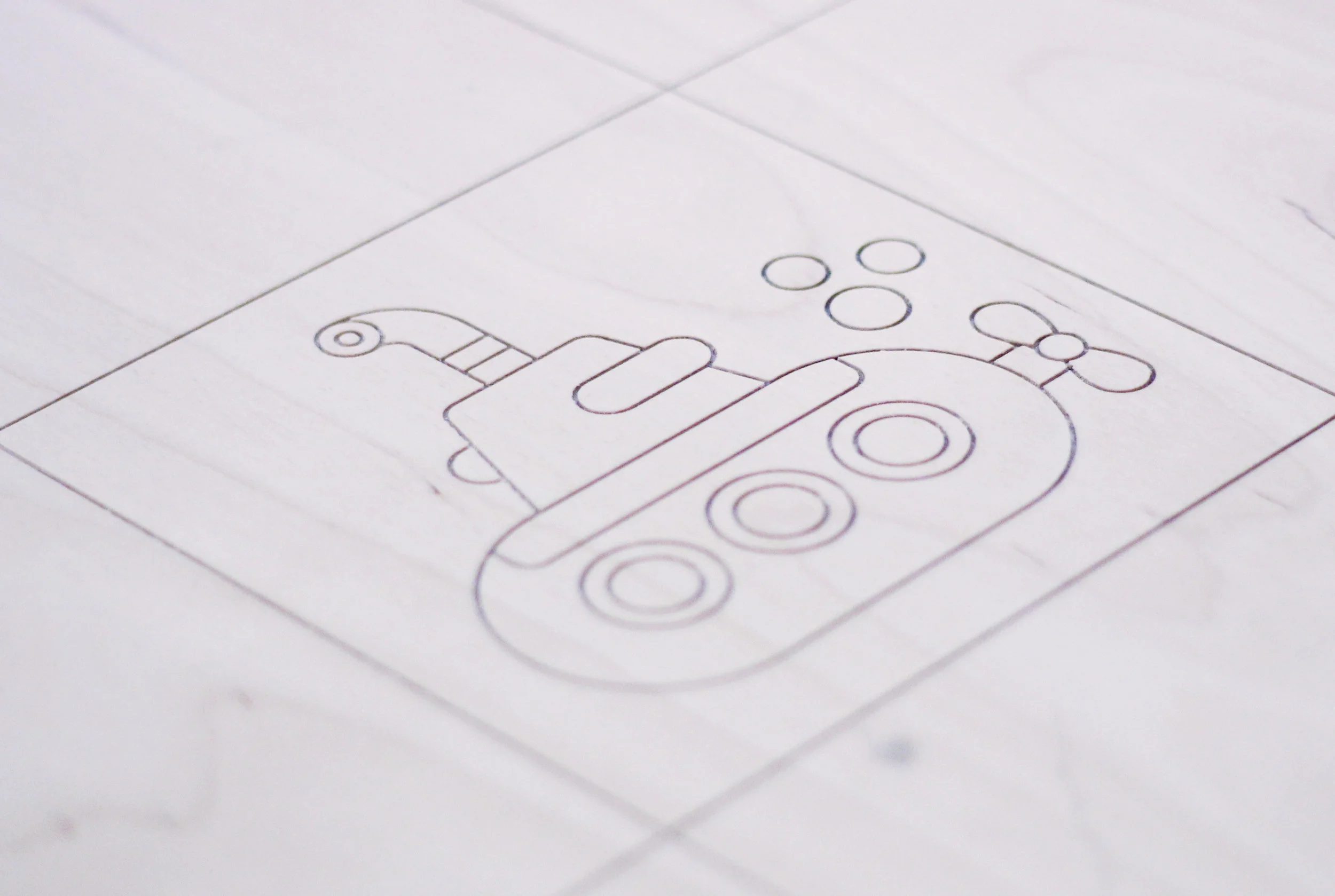 World map illustrations routed into the Play Table