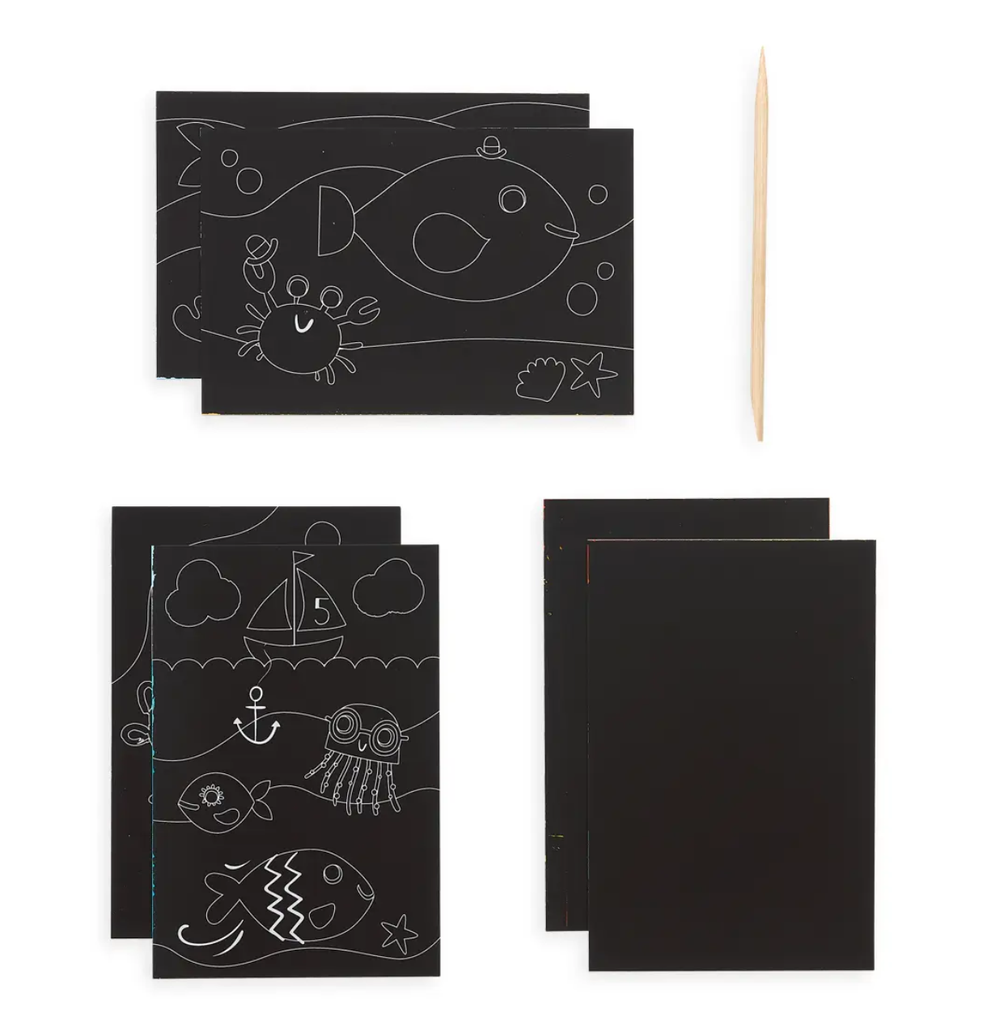 Scratch & Scribble Mini Art Kit: Friendly Fish — MoJoy Studio