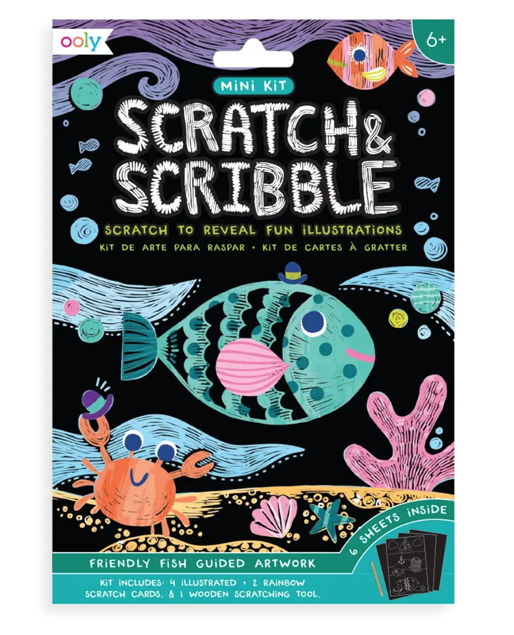 Scratch & Scribble Mini Art Kit: Friendly Fish — MoJoy Studio