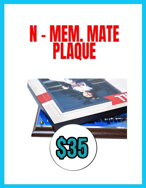 N - MEMORY MATE PLAQUE