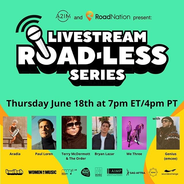 Very excited to announce that this Thursday I&rsquo;ll be performing on @roadnationofficial &ldquo;Road-Less&rdquo; live stream concert series. The show will be simulcasted via RN&rsquo;s Twitch, Facebook and YouTube. Link in bio!