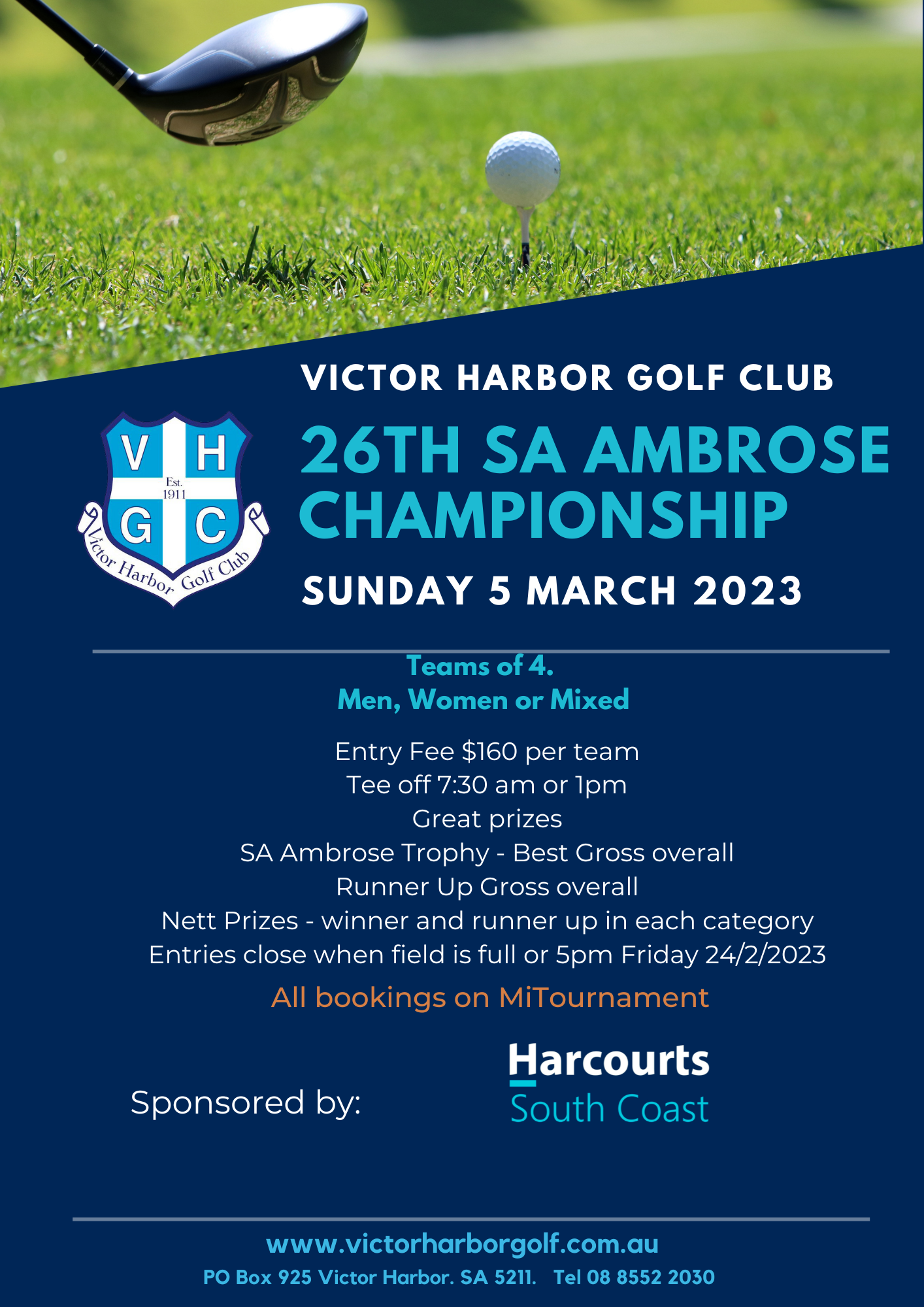 26th SA Ambrose Championship Sunday 5th March 2023 — Victor Harbor Golf ...