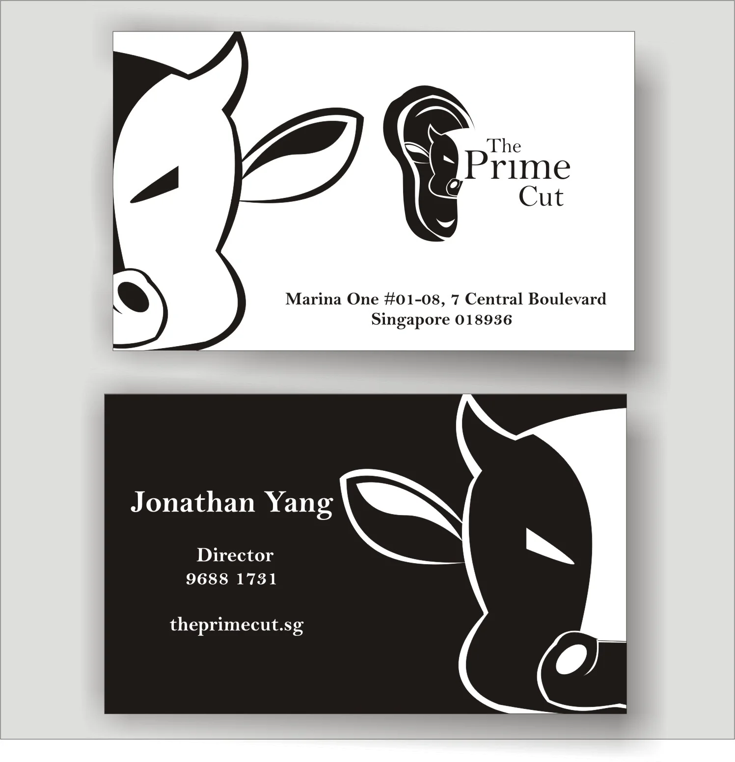 Name Card Design #1 (Personal Information shown has been altered)