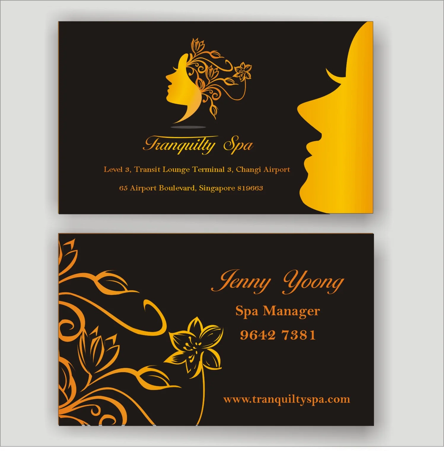 Name Card Design #2 (Personal Information shown has been altered)