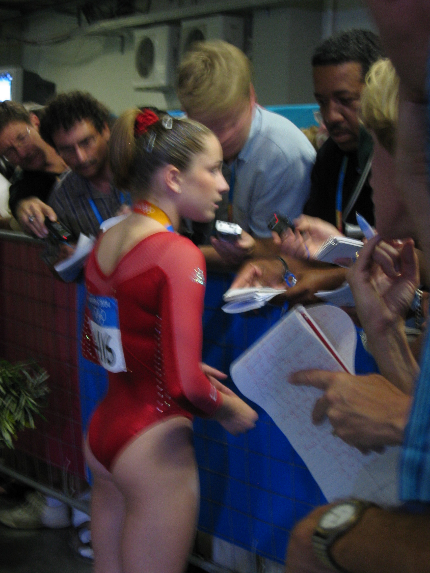 Carly Patterson meets the press