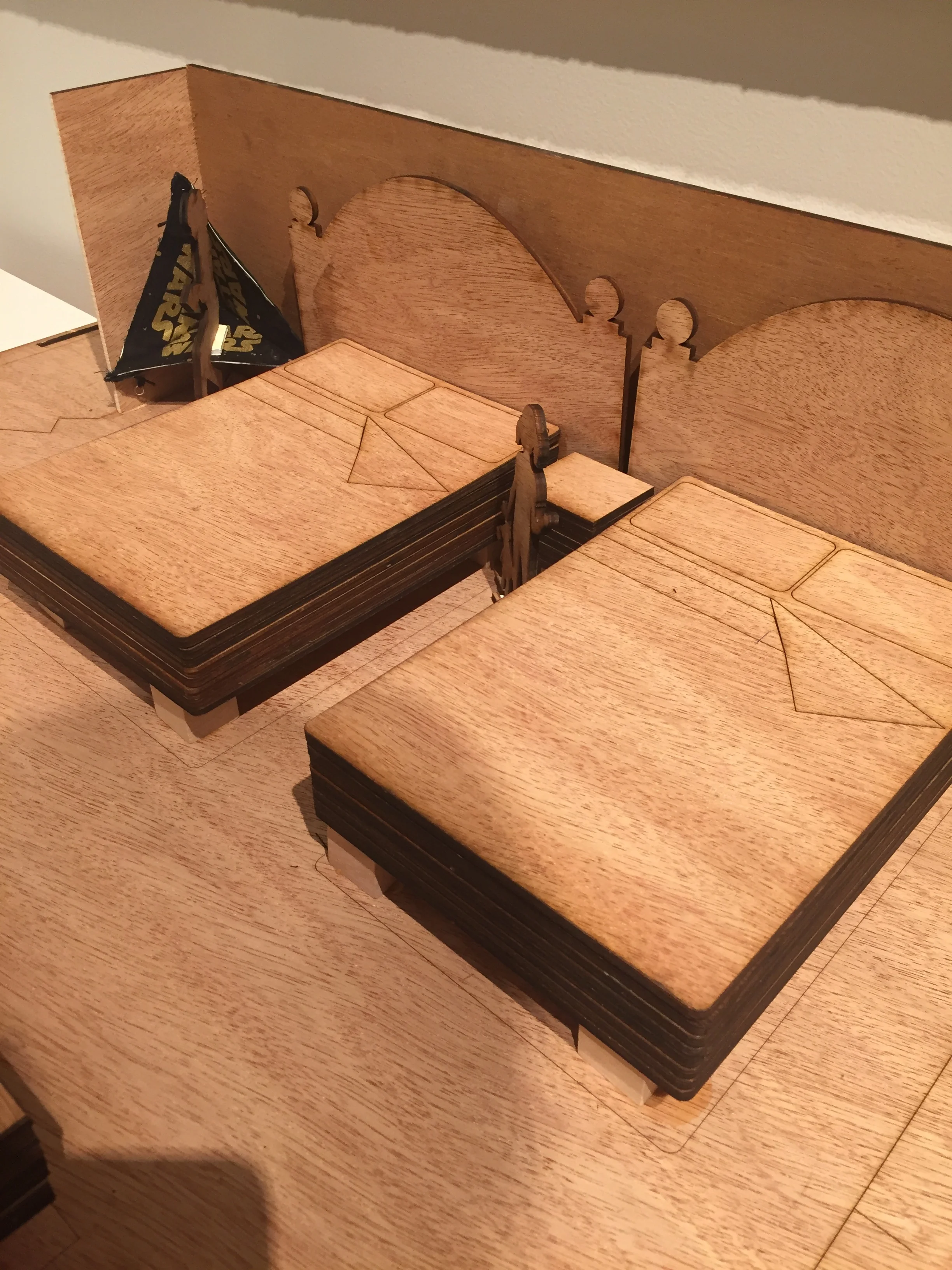 Scale model of Guest room to prototype 2 concepts