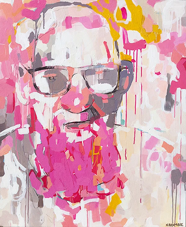 RED BEARD&nbsp;- 2013, acrylic, charcoal on canvas, 1000x700mm&nbsp;