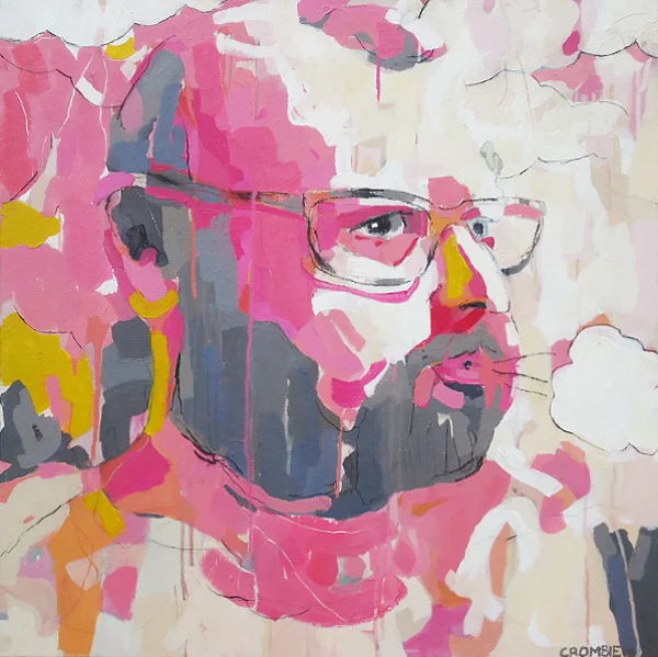 THE PUFF #2&nbsp;- 2013, acrylic, charcoal on canvas, 600x600mm&nbsp;