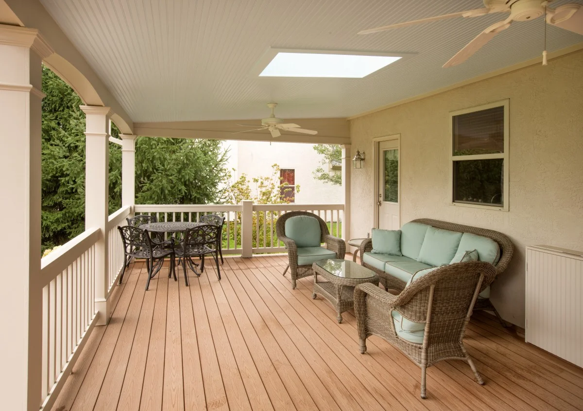 Finished porch