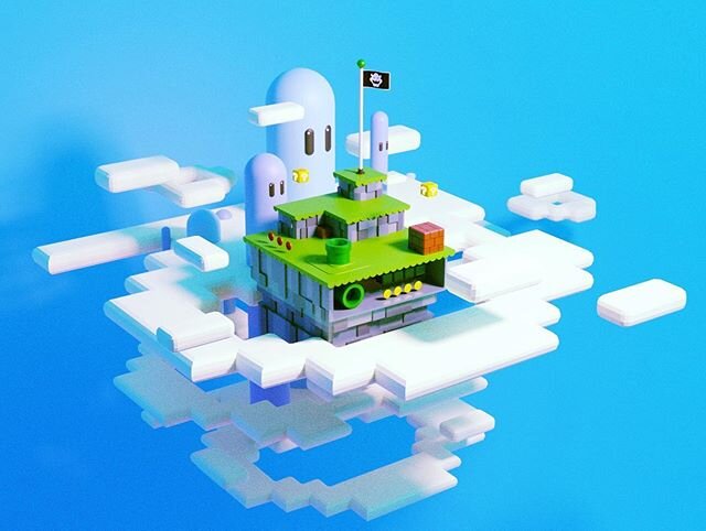 Super Mario World! #mario #nintendo #nintendoswitch #supermario #blender #render #blendercommunity #blenderart #3d #3dart #3dmodel #3dmodeling #model #modeling #3denvironmentart