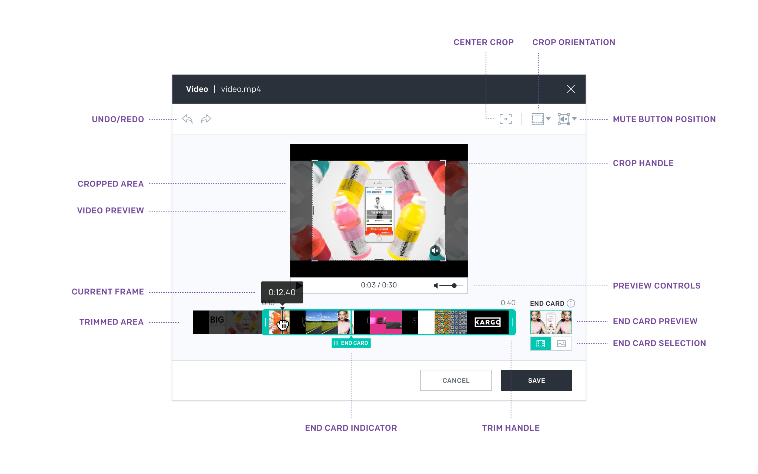 All tools available on the Video Editor