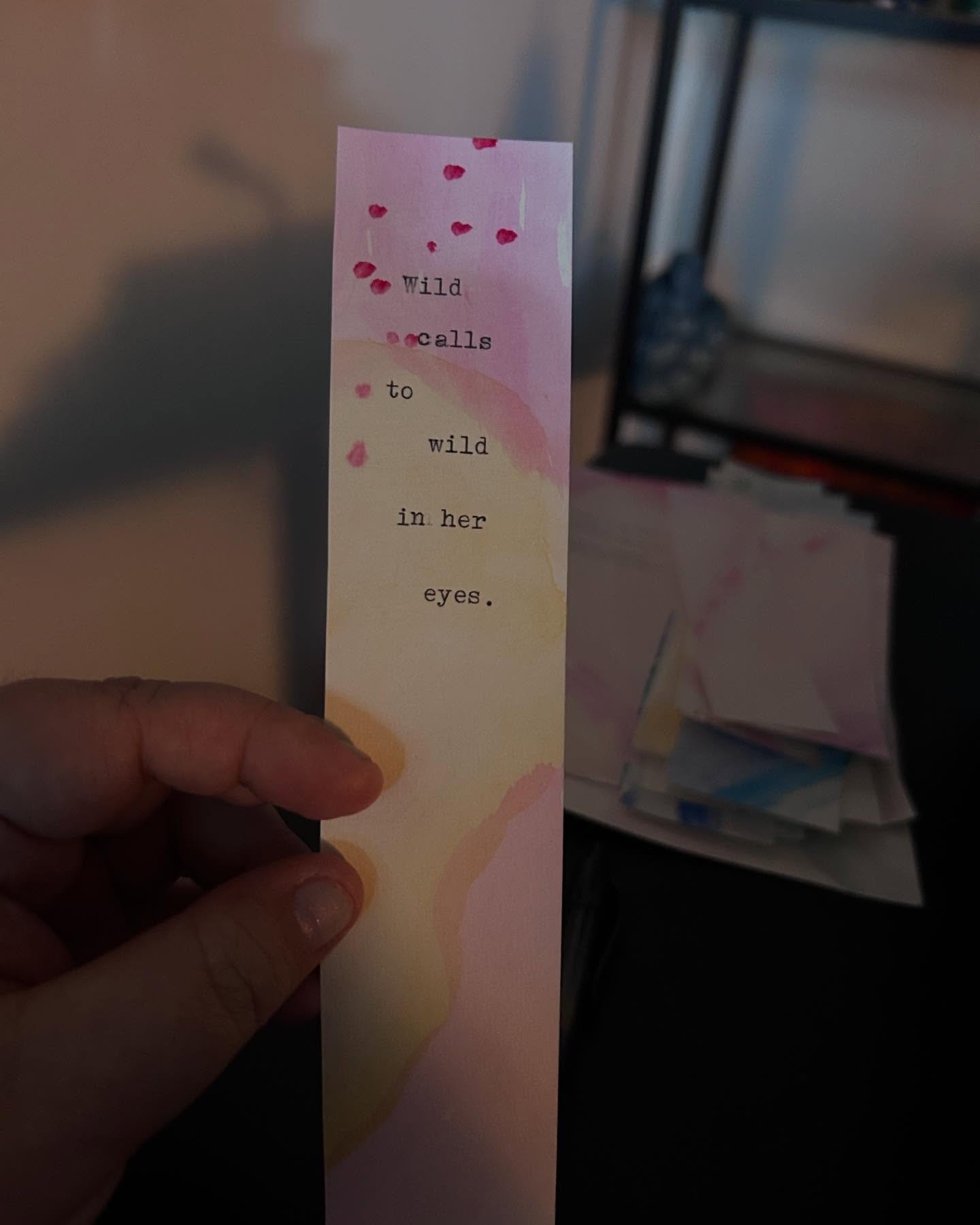 Made some bookmarks for the real nerds 🤓😘 
Mark your page, get a custom poem, and some other cool poetry art at @southriverartstudios this Saturday!